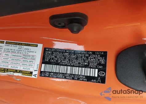 2015 Lexus Rc F z USA, uszkodzony, nr VIN JTHHP5BCXF5001511